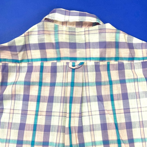 Vintage 90s Plaid Camp Shirt - Picture 5 of 5